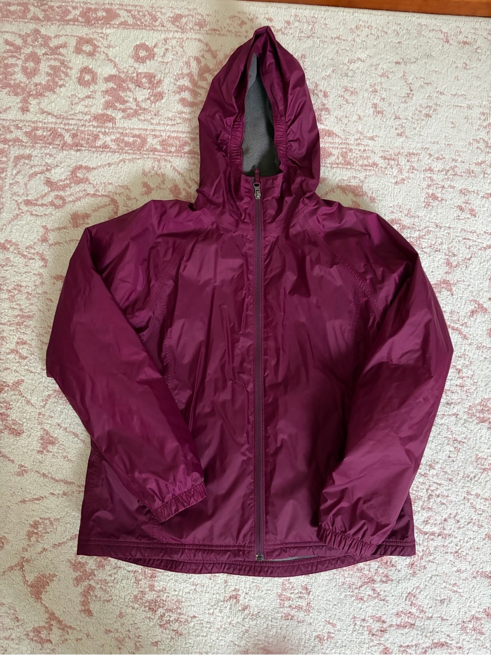 L.L. Bean Women's Hooded Jacket in Deep Plum